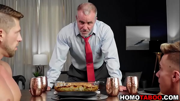 Gay boy threesomed by old stepdad and stepgrandfather 