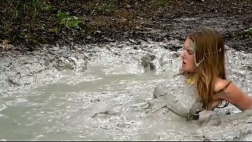Ashley Lane Has Mud Bubble Fun thumbnail