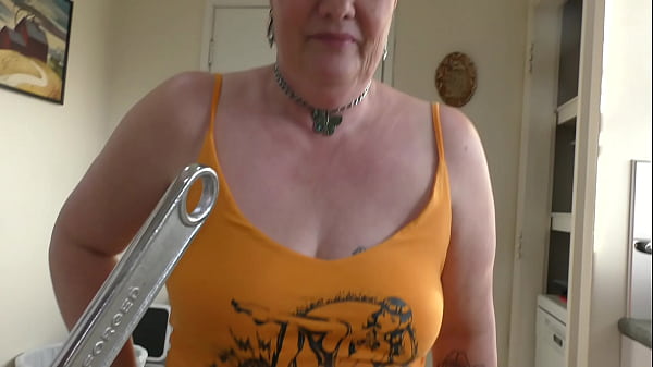 Milf slut endures massive wrench inside her at her masters pleasure 