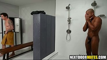 Black On White Gay Fucking In Changing Room thumbnail