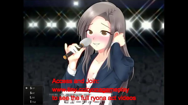 Pretty woman giving a blowjob in front of people in erotic hentai ryona gameplay 