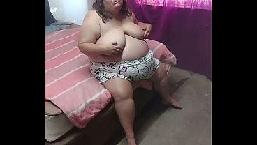 Fat stacy loves to play with her boobs everyday to get subscribers 