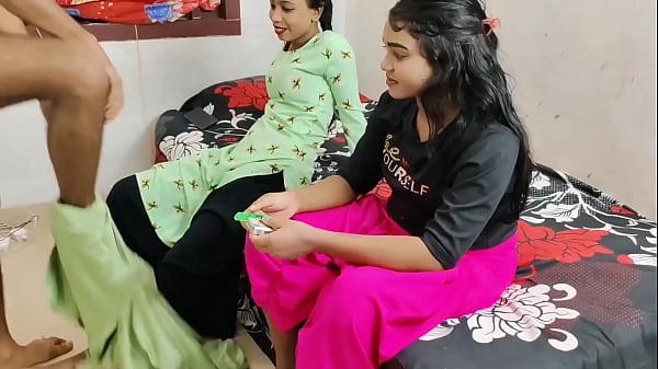 Play MP4 - Best Threesome Sex &colon;-Seeing Komal and Neha alone in the room&comma; they got furious Fuck
