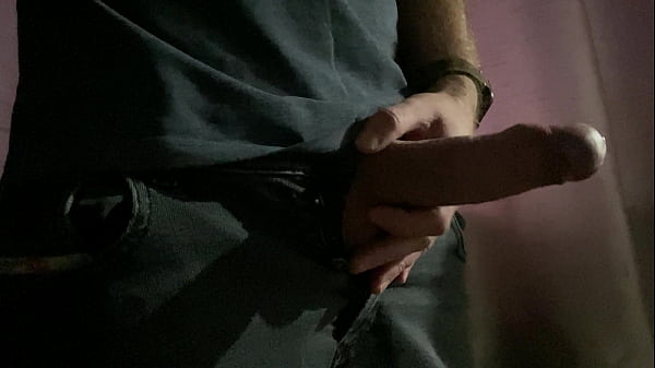 Play MP4 - Mr Big Dick UK playing with his hard cock as it hangs out of his black jeans