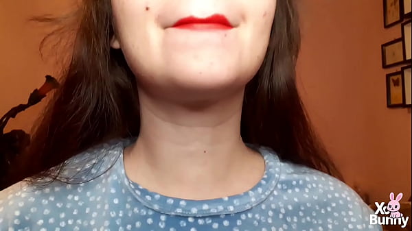 Nonton Natural Lips With Red Lipstick Smoking A Cigarette In Close Up thumbnail