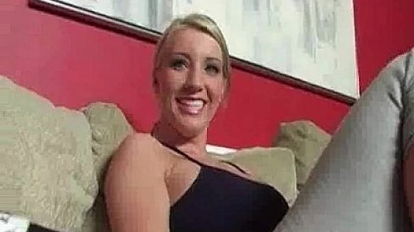 Blonde babe fun with two hung black guys