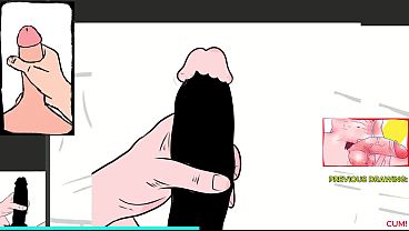 10 Minute Male Voice JOI Stroke and Cum Instructions while I Draw a Huge Cock #5 - Yaoi drawing process