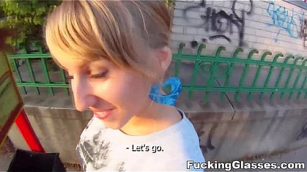 Fucking glasses this blonde beauty claims she has a boyfriend waiting for her in another city