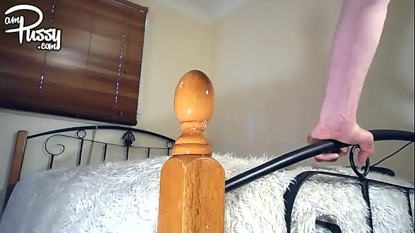 Wet milf pussy masturbation using the bed