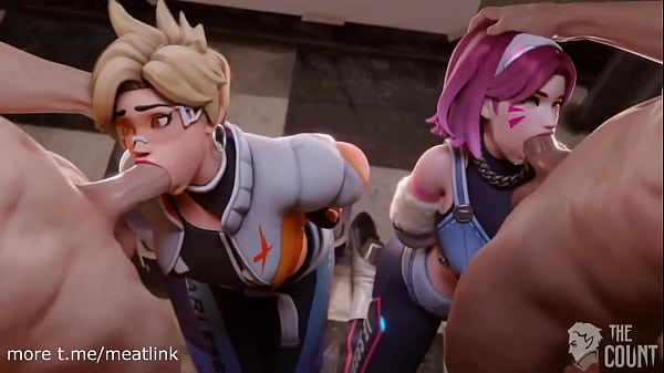 Taking turns in_face fucking D va and Tracer