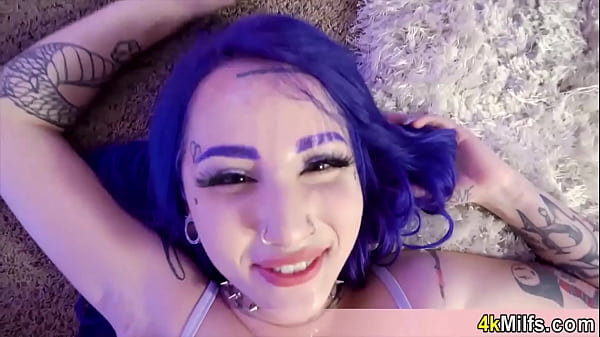 Play MP4 - Blue haired cute and skinny GF dont mind if I record our quickie fuck sessions in POV style