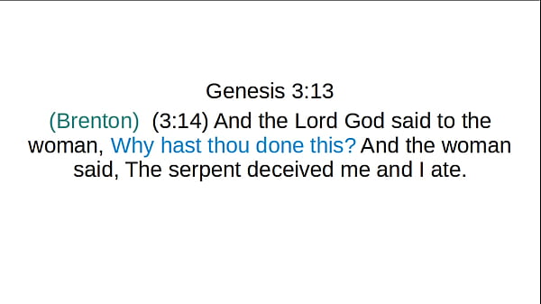 Genesis Chapter 3 Brenton Greek Translation 