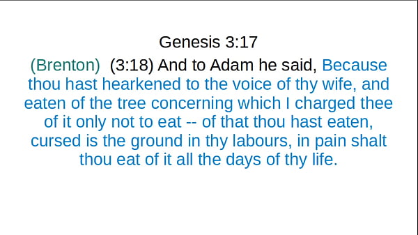 Genesis chapter 3 brenton greek translation 