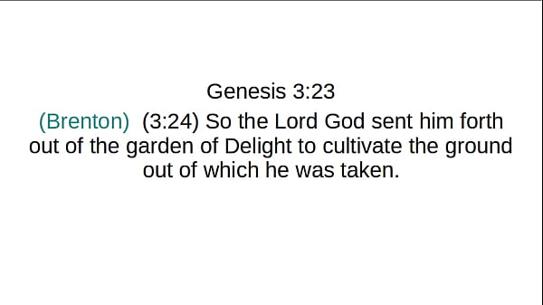 Genesis chapter 3 brenton greek translation
