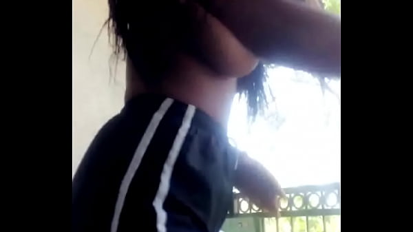 Play MP4 - My crazy hot ebony GF surprises me and my other GF by jumping out on my balcony topless