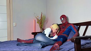 Gwen Stacy Rides Spider-Man’s Dick