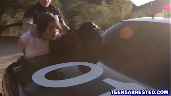 Hot teens fuck sleazy cop to get_out of trouble