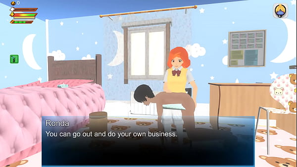 3D Femdom Milf ASS-SPANKING handjob on_woodenhorse