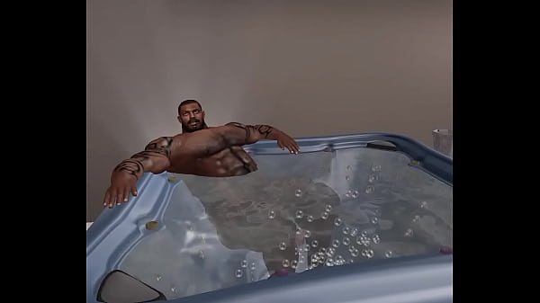 filming BIG D BROWN and his BIG D in my suna tub
