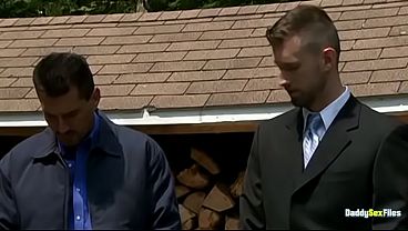 Sexy Daddies Porch Piss To Raw Fuck 