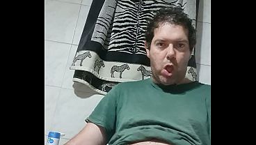Masturbation in bathroom