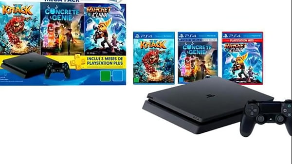 Playstation 4 Knack 2 Concrete Genie e Ratchet Clank Console MegaPack Family R 2699 00
