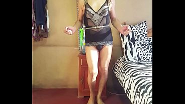 Exhitando a mi pareja carinosa
