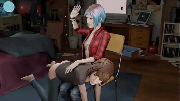 Max gets spanked over the knee by chloe price 