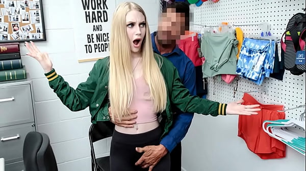 Petite Teen_Caught Stealing_in CCTV_Has to Comply With Officer