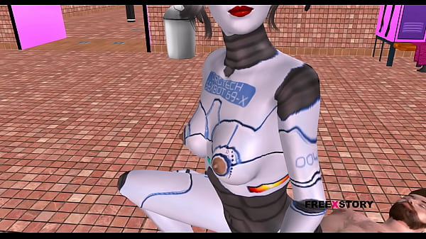 Play MP4 - An Animated 3D Cartoon Porn Video - A Sexbot Robot Girl Giving Sexy poses then Riding a mans dick in Reverse Cowgirl Position&period;