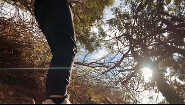 First piss video outdoor piss on hiking trail