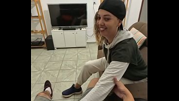 The lesbian neighbor fellface first ontothe cock