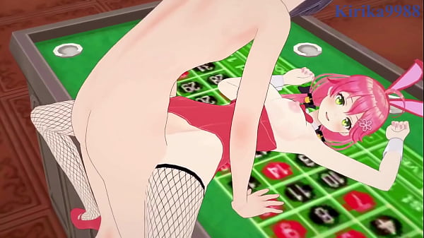 Play MP4 - Sakura Miko &lpar;Bunny Girl&rpar; and Houshou Marine &lpar;Bunny Girl&rpar; intense sex&period; - Hololive VTuber Hentai