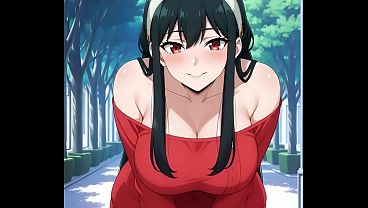 Yor Forger una waifu exhibicionista y muy marrana