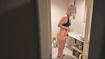 Gym Bathroom Surprise Hotwife Caught