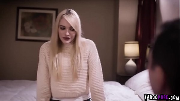 Kenna james goes down on her knees and suck her stepdads huge boner making it wet and ready