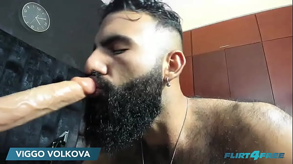 Flirt4free - Viggo Volkova - Bushy Adonis Strips, Teases, And Plays With Dildo thumbnail