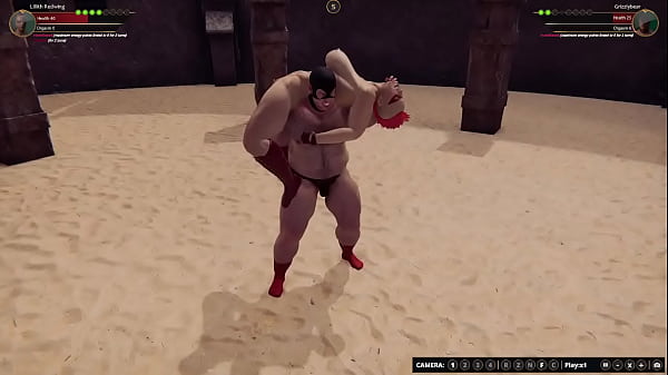 LillithRedwingVS Grizzly BearNaked Fighter 3D