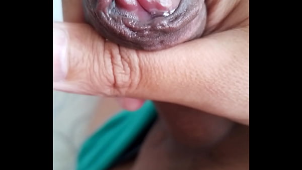 Leaking precum, slowly stroking my uncircumcised cock, extreme closeup. July 18, 2024.