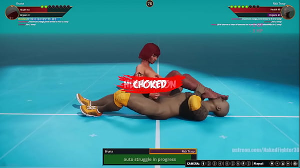 Bruna VS Rick Tracy Naked Fighter 3D