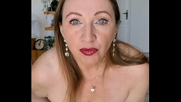 Busty milf mariaold teasing in black sexy outfit