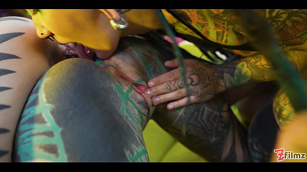 Inked Girls Take On Huge Toys, Getting Their Holes Gaped Wide thumbnail