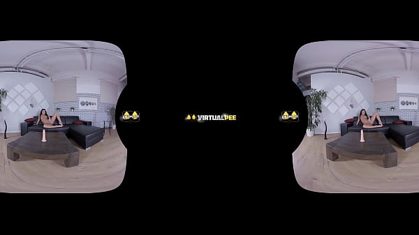 Teen fucks dildo and shoots powerful pee stream on floor Virtual Porn