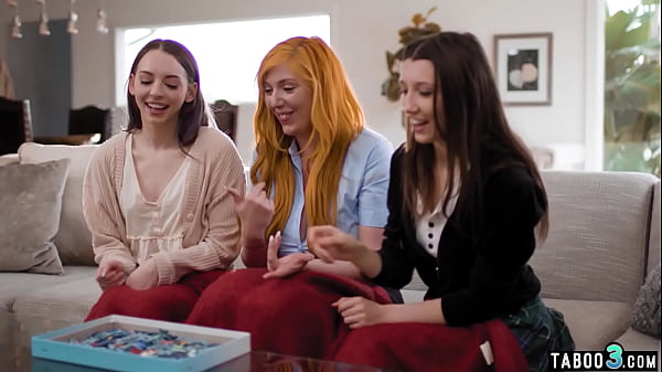 Play MP4 - Red MILF teaching two inexperienced lesbians Lily Larimar and Maya Woulfe