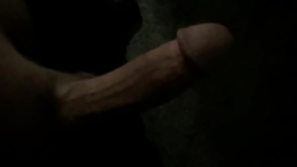Stroking hard cock
