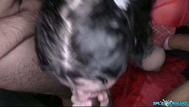 Luna Doom Enjoys Her Debut Bukkake Session thumbnail