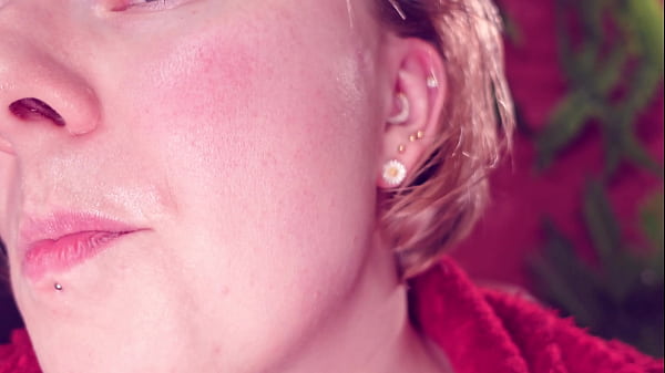 Eating jelly teddybears candies chewing mouth close up 