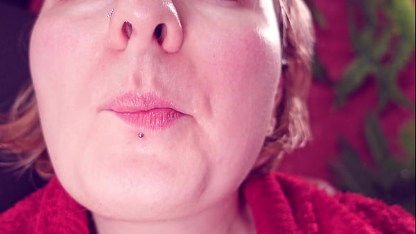 Eating jelly teddybears candies chewing mouth close up 