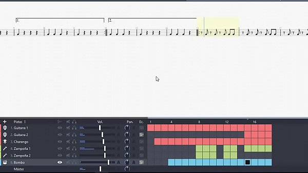 Tablatura multipista 