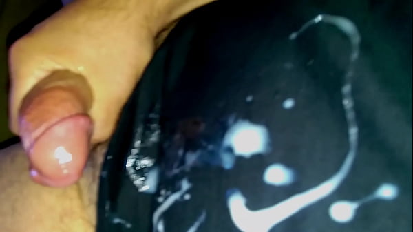 Jacking off, blew big load. Huge load.